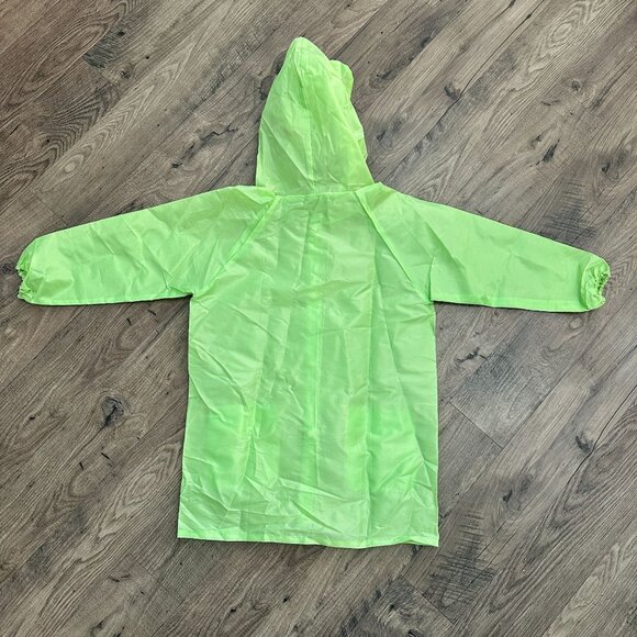 NWOT Kids Lightweight Foldable Packable Green Frog Rain Jacket - Picture 6 of 6